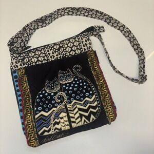 laurel burch crossbody purse cats Handbag Funky Art to wear Playful Whimsical